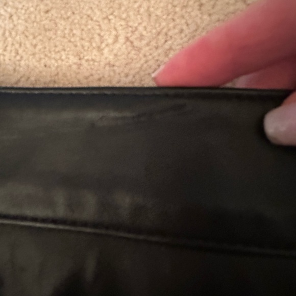 NWT NEW REISS Soft Sheep’s Leather Black Lined Skirt. STUNNING. Side Zip 10-12 - Picture 7 of 8